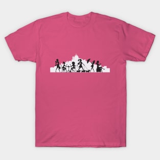 Walking women silhouettes in Paris T-Shirt